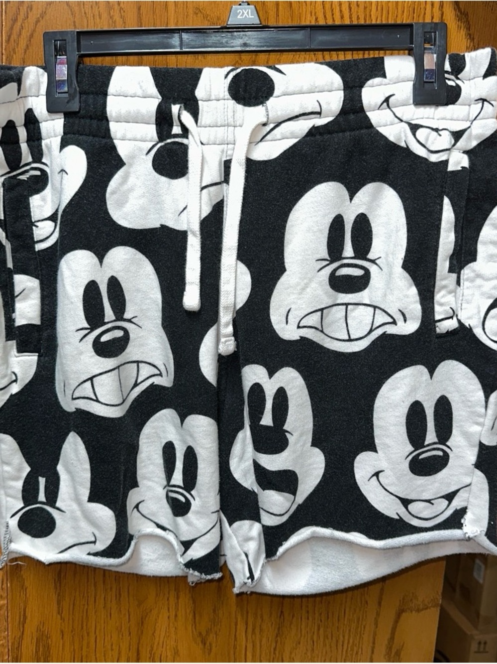 Black & White Mickey Face Shorts